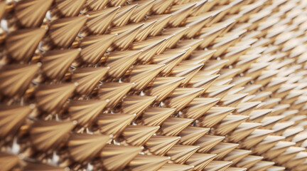 Poster - Creative golden sharp metal background.