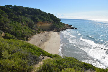 Poster - tarragona, cala fonda o  Playa Wikiki