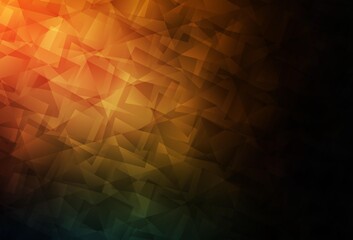 Dark Orange vector polygonal pattern.