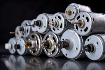 Wall Mural - Small electric motors used in household appliances. Devices for driving various small devices.