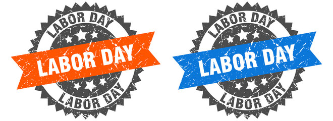 labor day band sign. labor day grunge stamp set