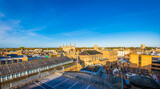 Fototapeta Przestrzenne - Rooftop panorama of Cambridge. England