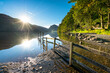 Buttermere lake with sun flare. Lake District. England
