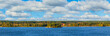 Krön (Kron) lake panorama in autumn. Sweden