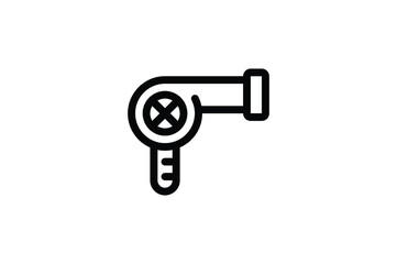 Sticker - Travel Outline Icon - Hairdryer