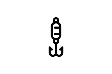 Poster - Travel Outline Icon - Fishing Hook