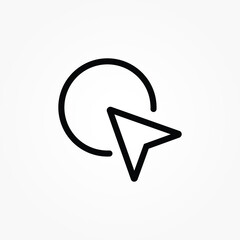 Fototapete - arrow cursor icon vector illustration