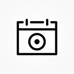 Poster - camera line icon vector illustration