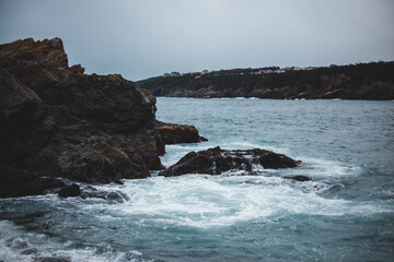 Wall Mural - Newfoundland east coast rocky waves