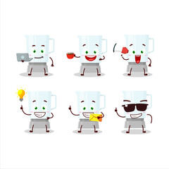 Sticker - Blender cartoon character with various types of business emoticons