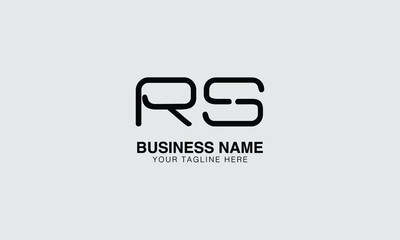 Wall Mural - RS R S initial modern minimal creative logo vector template image