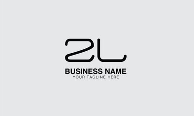 Wall Mural - ZL Z L initial modern minimal creative logo vector template image