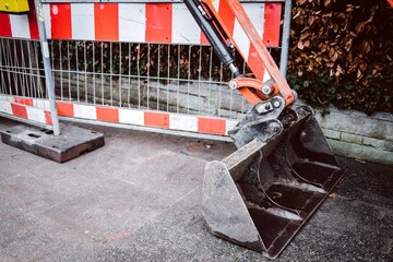 construction site with a excavator