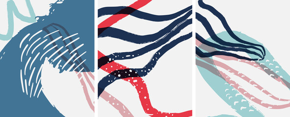 Social media abstract backgrounds. Abstract hand drawn doodles. Vector illustration for covers, banners, flyers
