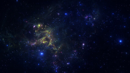 Wall Mural - deep space nebula with stars