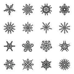 Poster - 
Crystal Motif Linear Icons Pack 
