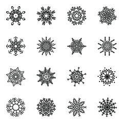 Poster - 
Crystal Motif Linear Icons Pack 
