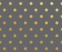 Color Gold Polka Dot Pattern, Gold Design Templates, Holiday Background Vector Illustration.