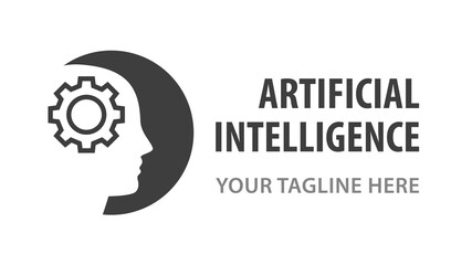 Aufkleber - artificial intelligence icon. vector illustration. symbol of machine learning, innovation, brainstor