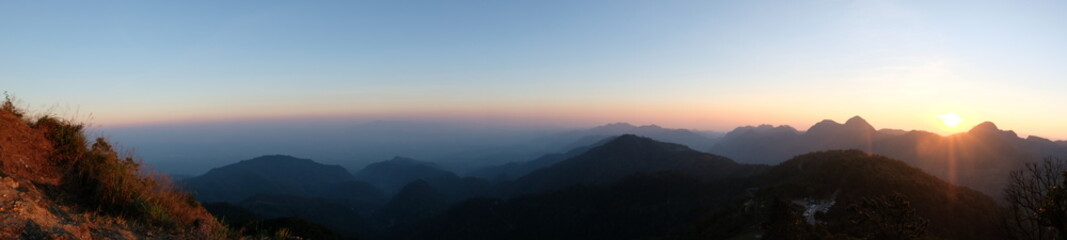 Canvas Print - sunrise over the mountains