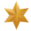 happy merry christmas golden star with six pointed