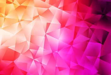 Light Pink, Yellow vector polygonal template.