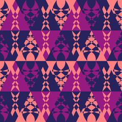 Poster - Seamless geometric pattern background. Folk art design. Vector illustration.