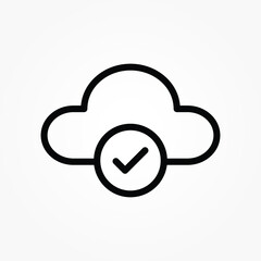 Poster - cloud line icon vector illustration