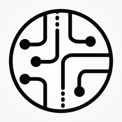 Fototapete - network line icon vector illustration