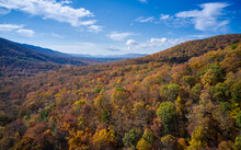 Aerial View OfÔøΩGeorge Washington And Jefferson National Forests In Autumn