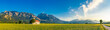 Sunny mountain panorama of Schwangau