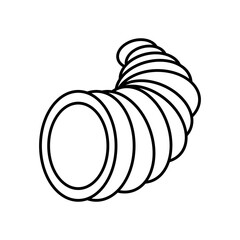 Poster - thanksgiving horn decoration line style icon