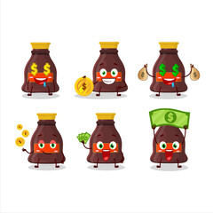 Poster - Soy sauce cartoon character with cute emoticon bring money