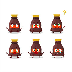 Wall Mural - Cartoon character of soy sauce with what expression