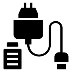 Sticker - Charger icon in solid design.