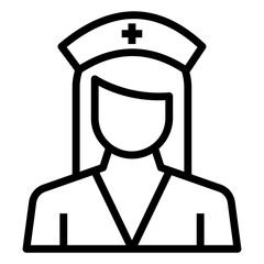 Canvas Print - Medical nurse icon line icon 