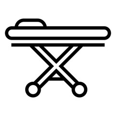 Canvas Print - Medical equipment stretcher icon line vector 