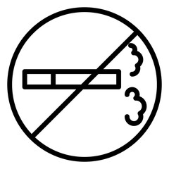 Poster - No smoking in line vector 