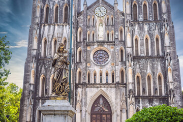 St Joseph's Cathedral in Hanoi, Vietnam. architecture