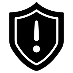 Sticker - Security alert symbol icon solid design