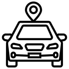 Sticker - Icon of gps car tracker 