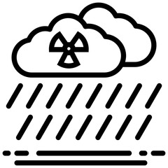 Sticker - Nuclear rain in line design 