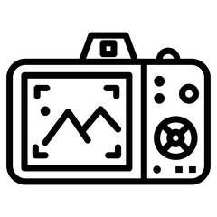 Sticker - Video recording icon line design