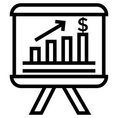 Poster - Line design of financial growth chart