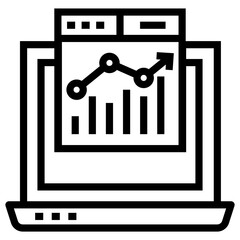 Canvas Print - Line design of online data analytics 