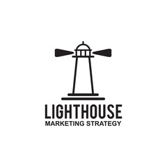 Poster - Light house icon for marketing management company logo