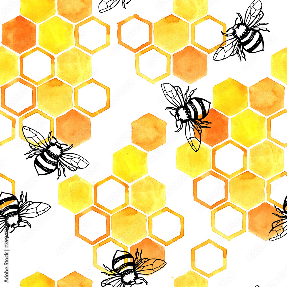 bee honeycomb wallpaper