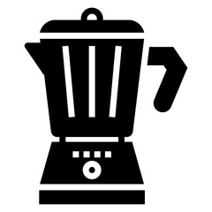 Sticker - Coffee blending machine in solid vector 