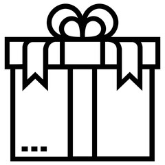 Poster - Gift box vector in line design 