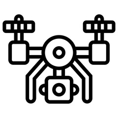 Sticker - Line design of drone photography camera 